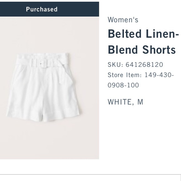 Abercrombie & Fitch Pants - NWT Abercrombie & Fitch Belted Linen Shorts High Rise
